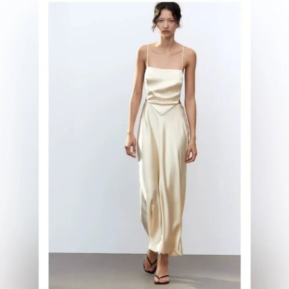 Zara Dresses & Skirts - satin wrap dress